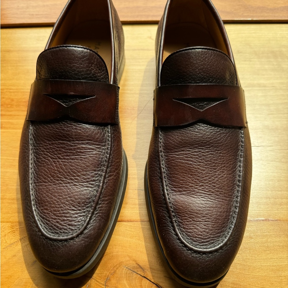 Magnanni Brown Leather Loafers